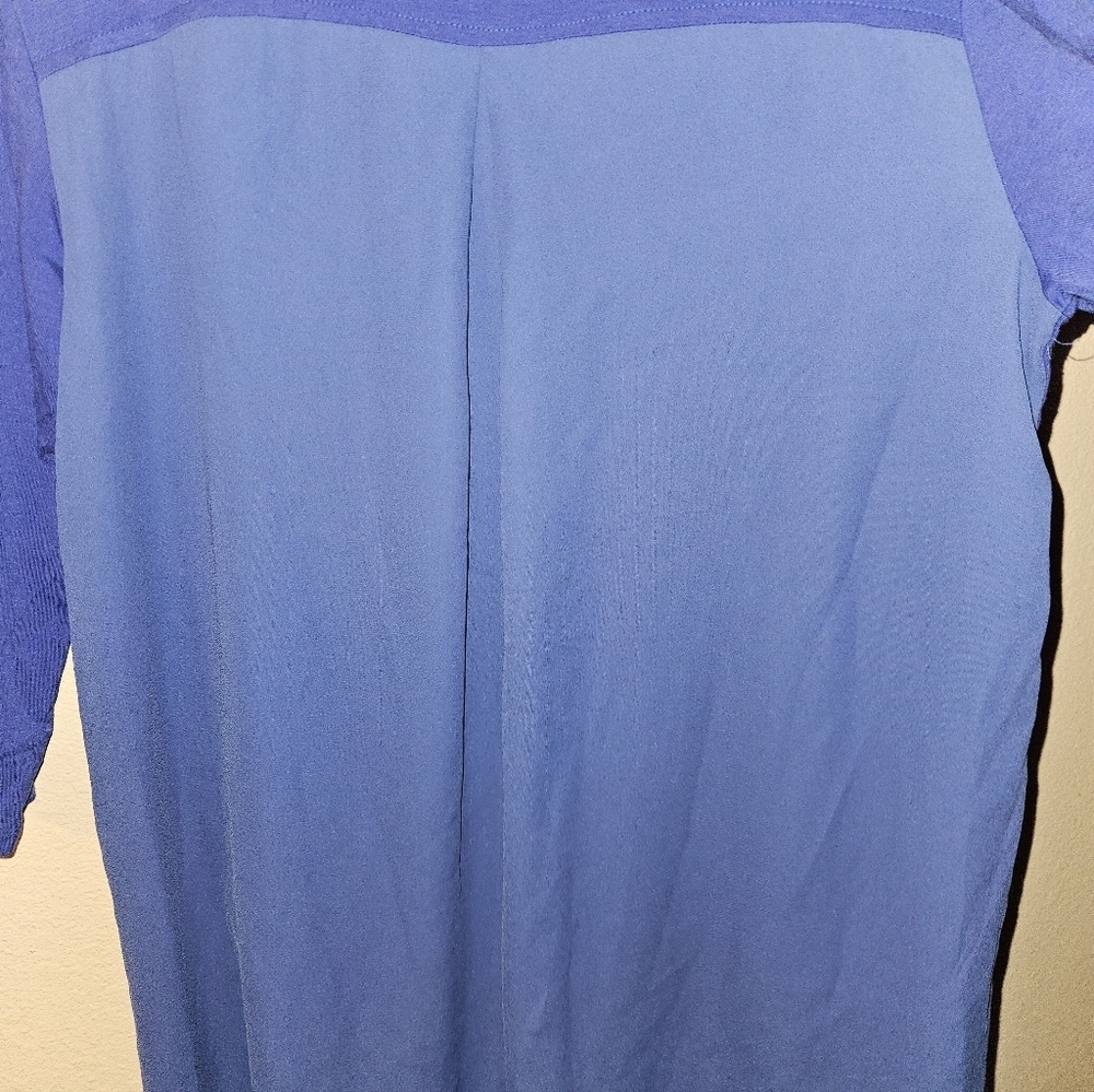 JM Collection Womans V Neck Blue Blouse Size M - Picture 7 of 10